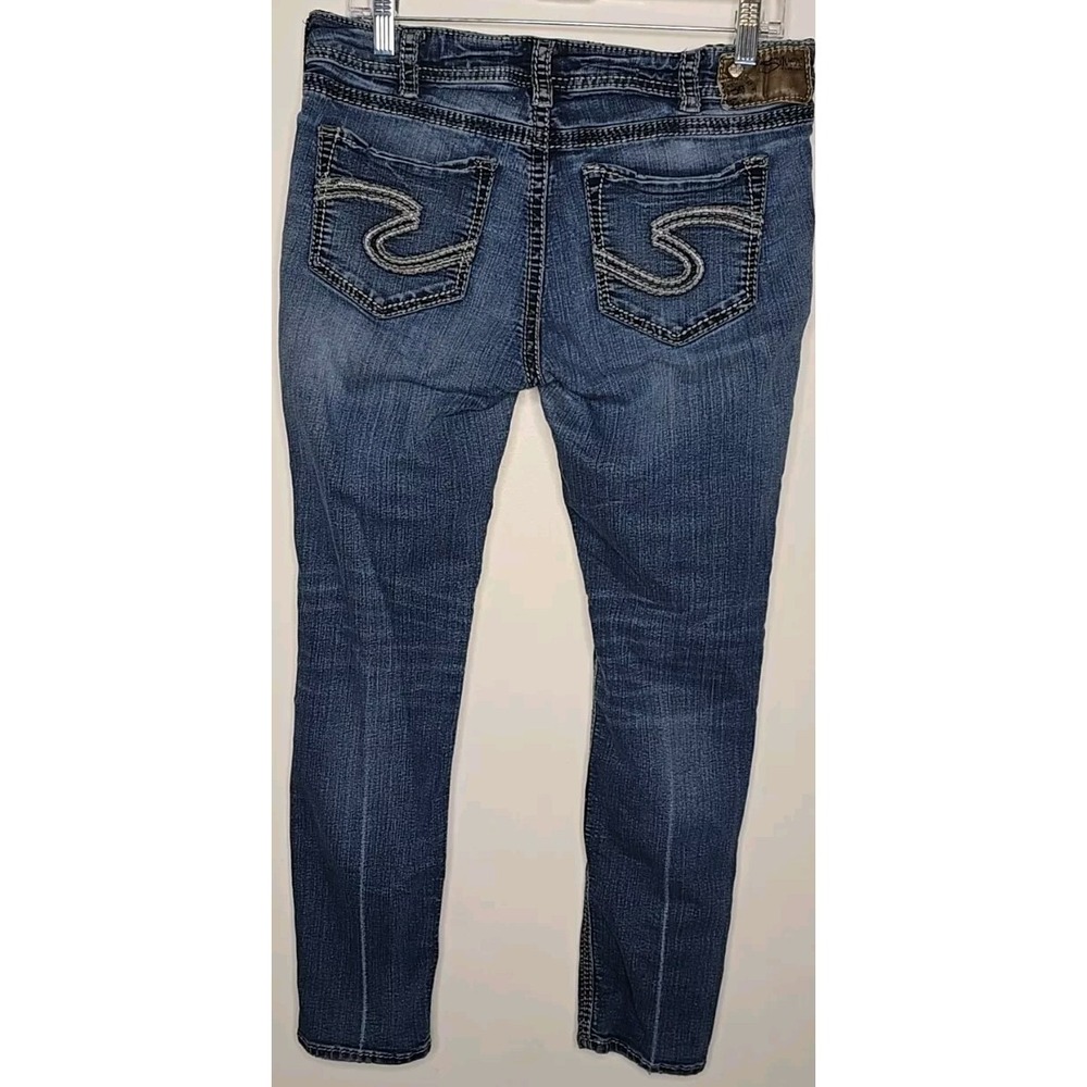 Silver Jeans Womens W32 L29 Blue Suki Superβ Skinny Stretch Curvy Dark Wash
